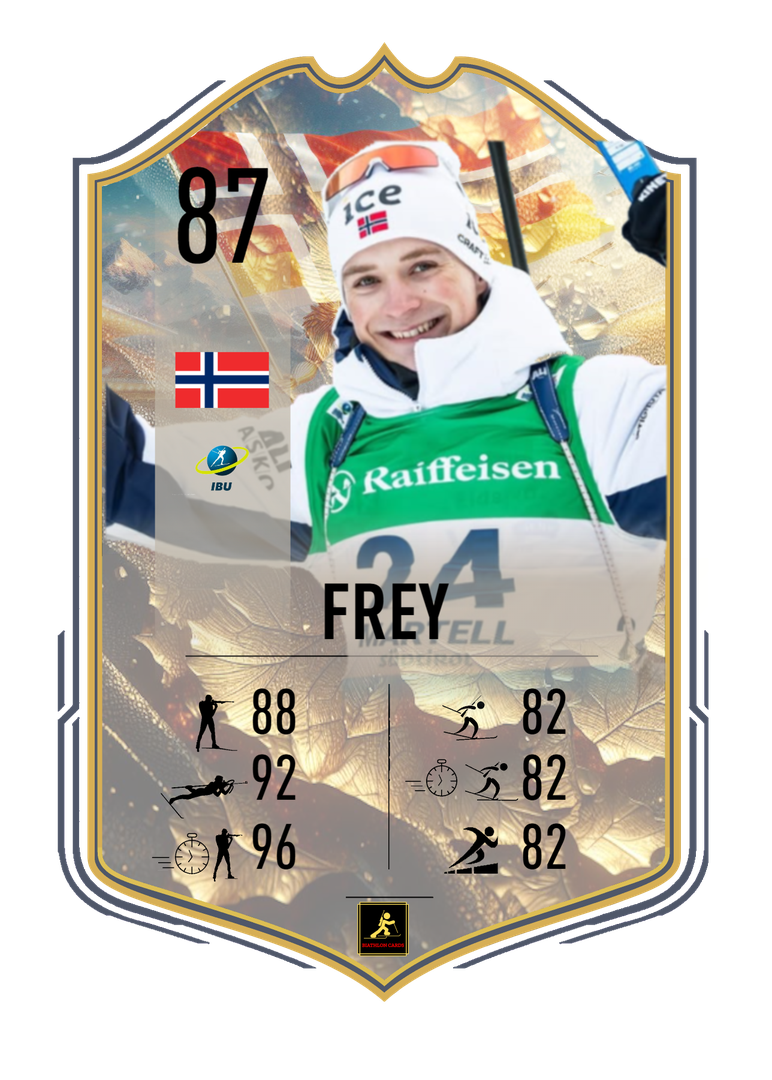 Isak Frey - Martell 2025 European Championships Star - Individual & Relay Champion, 2nd in the pursuit - Biathlon Cards